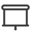 An icon of a dropdown screen for a projector