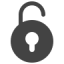 an icon of unlocked padlock