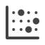 an icon a graph with some scatter points on it